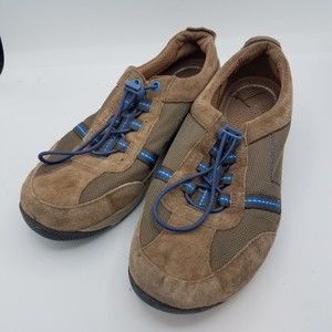 Dansko Women's 40 Helen Casual Lace Up Pull Sneaker Shoes 4503155454 Brown Suede